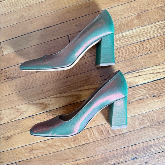 Maryam Nassir Zadeh Iridescent Green and Pink Heels - Picture 5 of 6